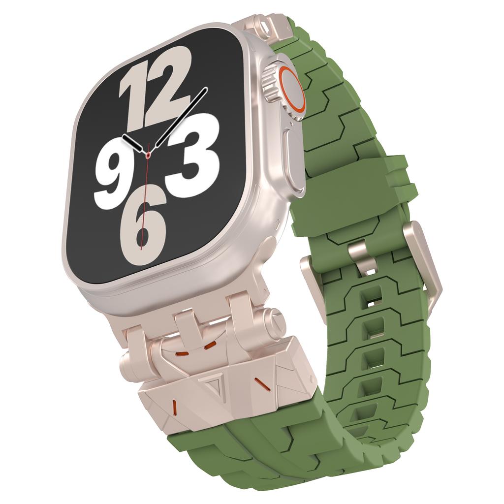 1 szt. Silikonowy pasek do Apple Watch S10 46mm dla Apple Watch Pasek mechaniczny 9 8 7 6 5 4 Ultra 2 49mm 45mm 44mm 42mm Bransoletka Akcesoria do smartwatcha