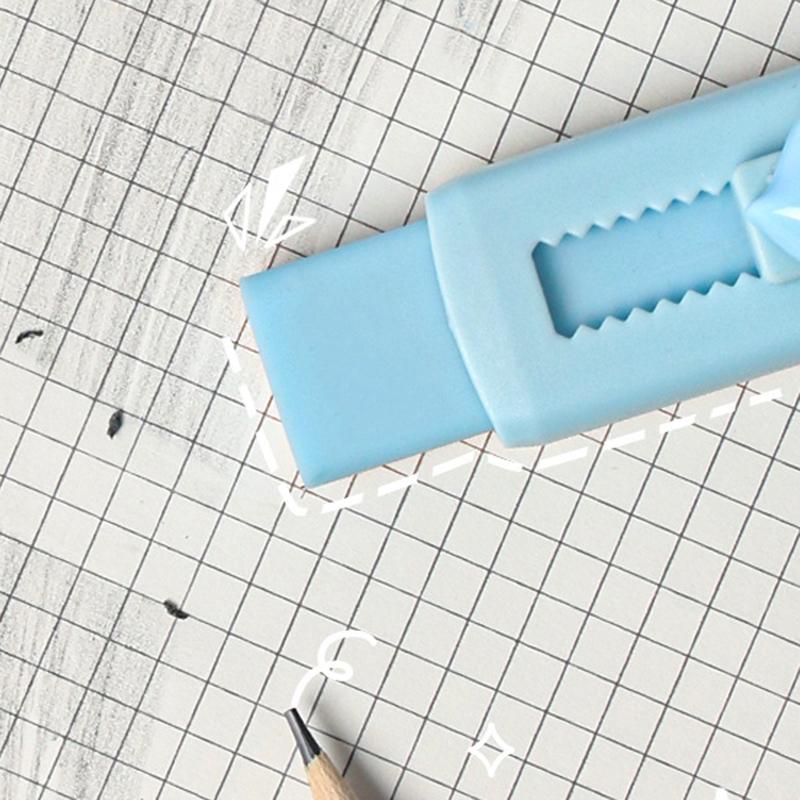 Wysuwana gumka do ścierania Push-Pull Przenośna Jednokolorowe Serce Gumka Bez Śladów Dla Uczniów Artykuły Papiernicze Artykuły Szkolne Akcesoria