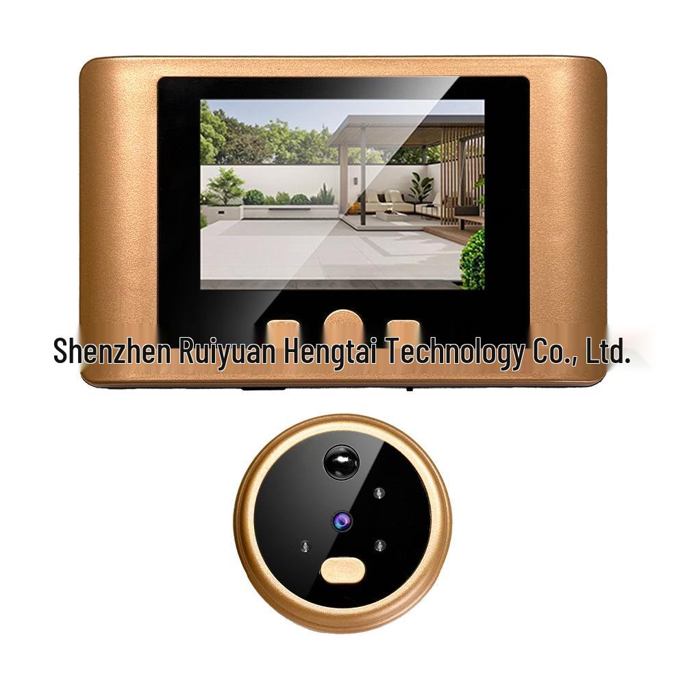2.4G Wireless Doorbell Camera with 2.8" Screen, PIR Motion Detection, Anti-theft, 720P HD.