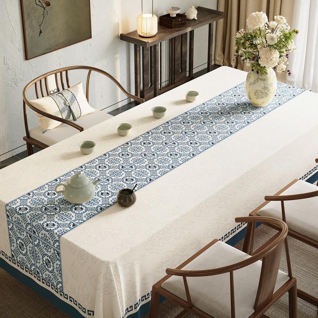 Tea Tablecloth Pvc Zen Tea Table Table Cloth Rectangular High-End Coffee Table Tablecloth