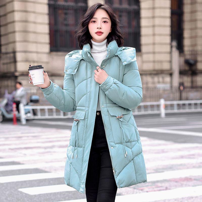 Fashionable, Slimming and Form-fitting Cotton-padded Jacket for Women Winter, Thickened Mid-length Coat