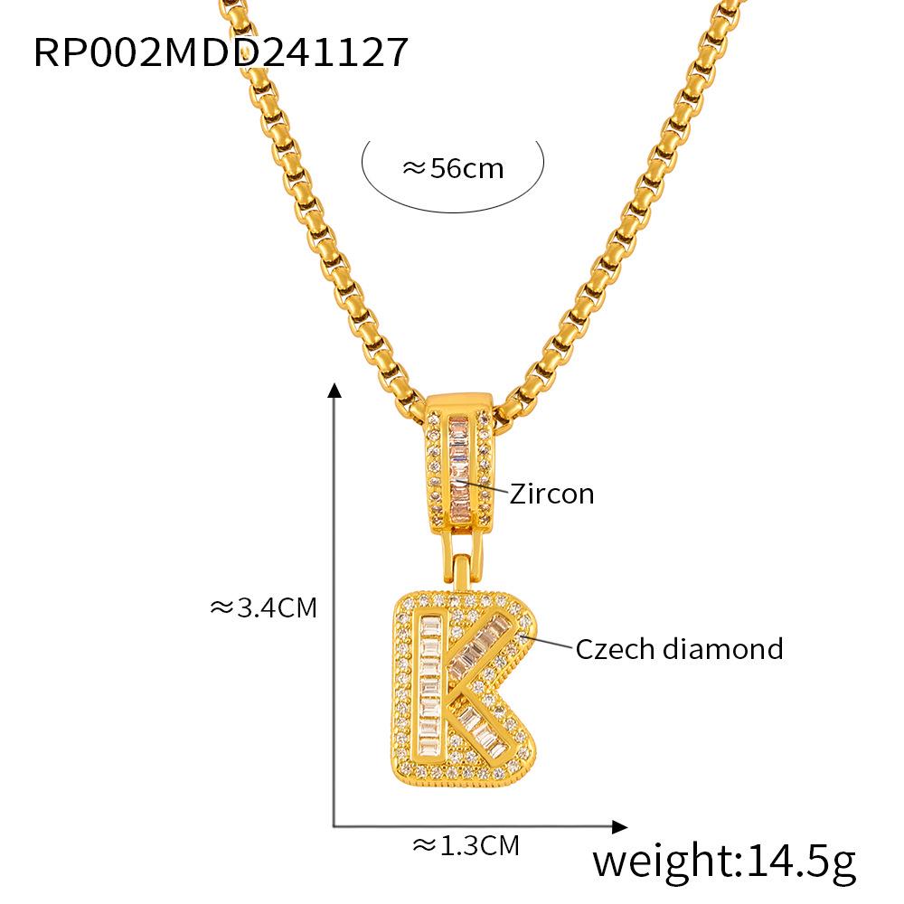 

Минималистичное ожерелье-подвеска из титановой стали с золотым покрытием и инкрустированным бриллиантом
