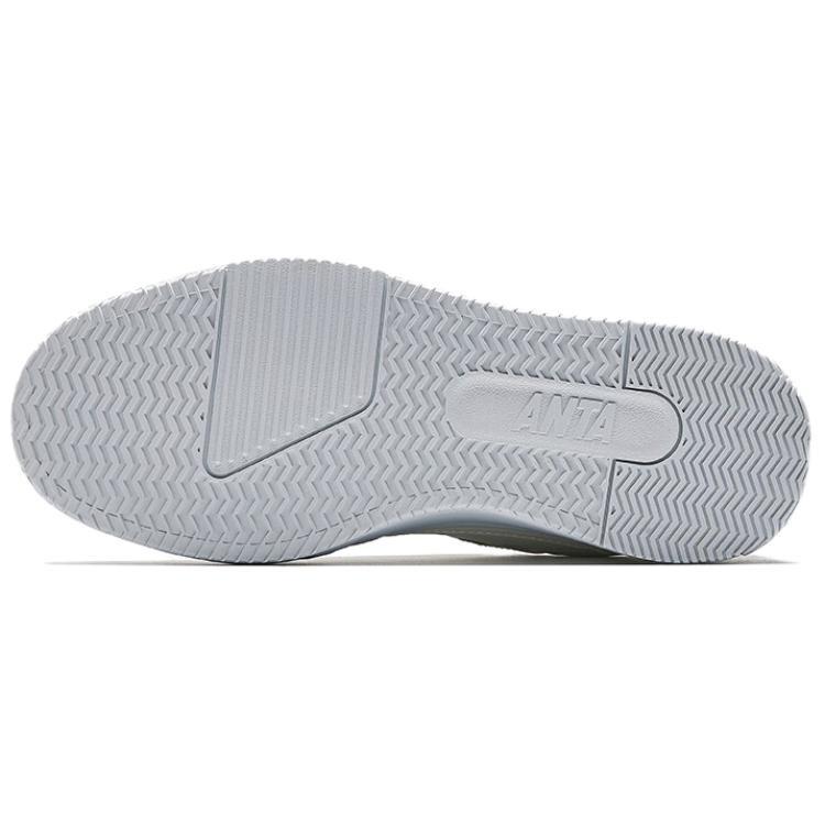 Anta C37 Series Slip Resistant Abrasion Resistant Low Top Skateboard Shoes Women's White Gray 122528027-4