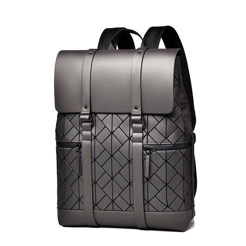Plaid Backpack Men's Fashion Trendy Large Capacity Travel Backpack Student Computer School Bag