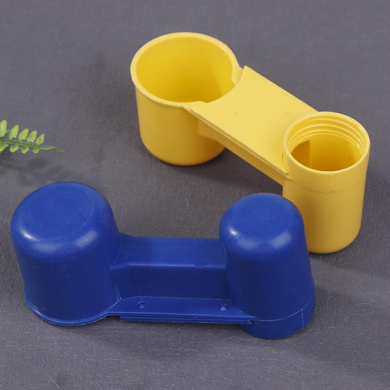 Plastic Pet Drinker Bowl Portable Water Bottle Feeding Cat Chicken Pigeon Parrot Hamster Double Nozzle Water Guide For Bird