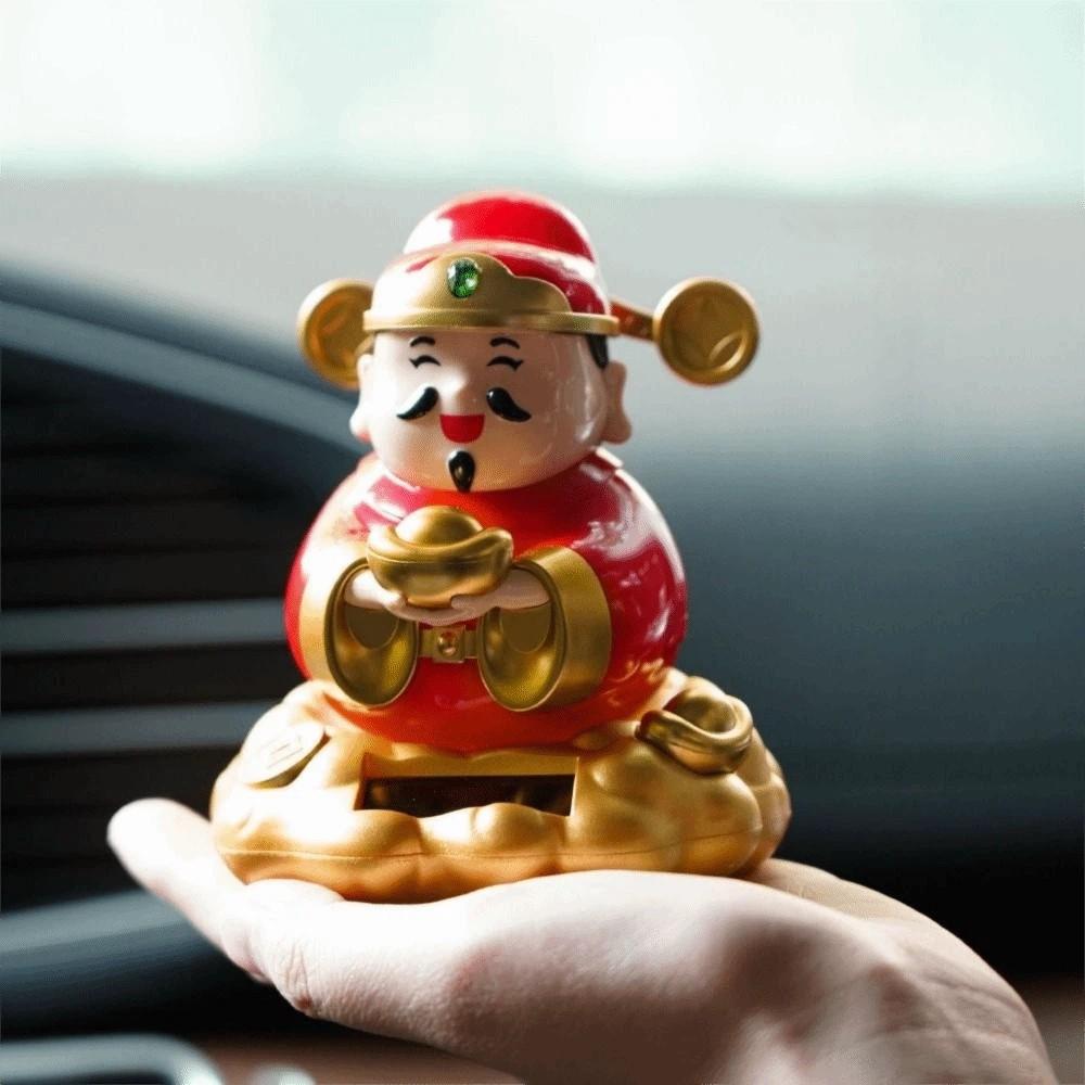 Chinese Style God of Fortune Sculpture Wealth Attracting Treasure Car Ornament  Office
