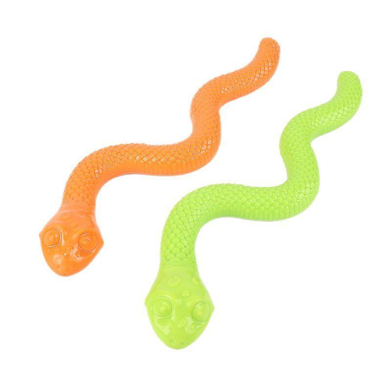 Pet Chew Toy Silicone Snake With Sound For Cats Dogs Training And Enrichment