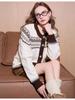 2025 Winter Merino Wool Fair Isle Knit Cardigan Sweater for Women