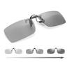 [KANGYONG] Dimming Clip-on Sunglasses Over Glasses Polarized Discoloration Glasses Attachment Clip Polarized Sunglasses Driving Day/Night Use