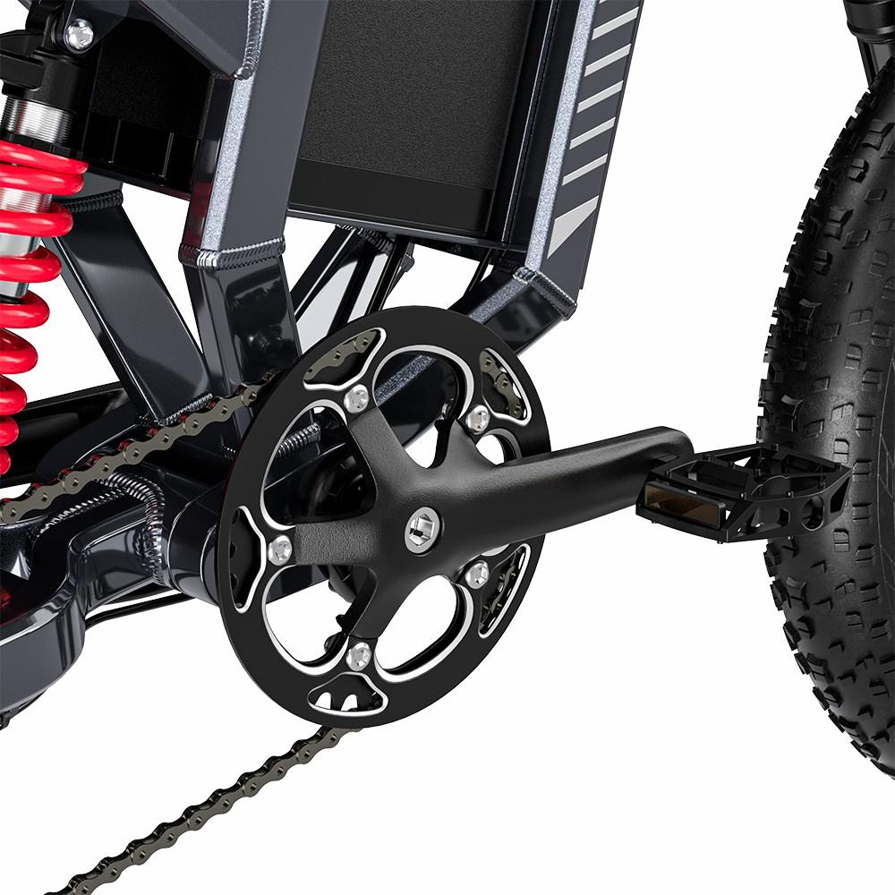 Bicicletta Elettrica Fuoristrada Shengmilo S900 Motore 1500W 20" Full Sospensioni Bicicletta Elettrica per Adulti 48V 30Ah Freni a Doppio Disco Carico Massimo 150Kg