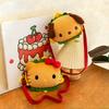 Cute Cartoon Hamburger Crossbody Bag For Girls Adjustable Strap Mini Shoulder Purse Fashionable Holiday Gift