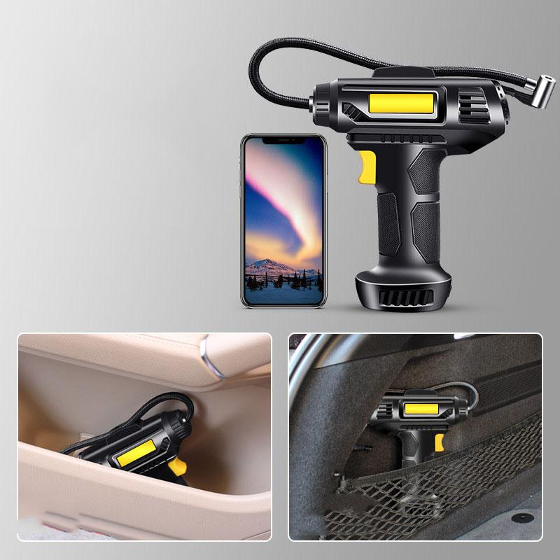 Portable Wireless Car Tire Pump & Tire Pressure Monitor Smart Digital Displays Rechargeable Tire Inflator Equipment Auto Air Pump 120W