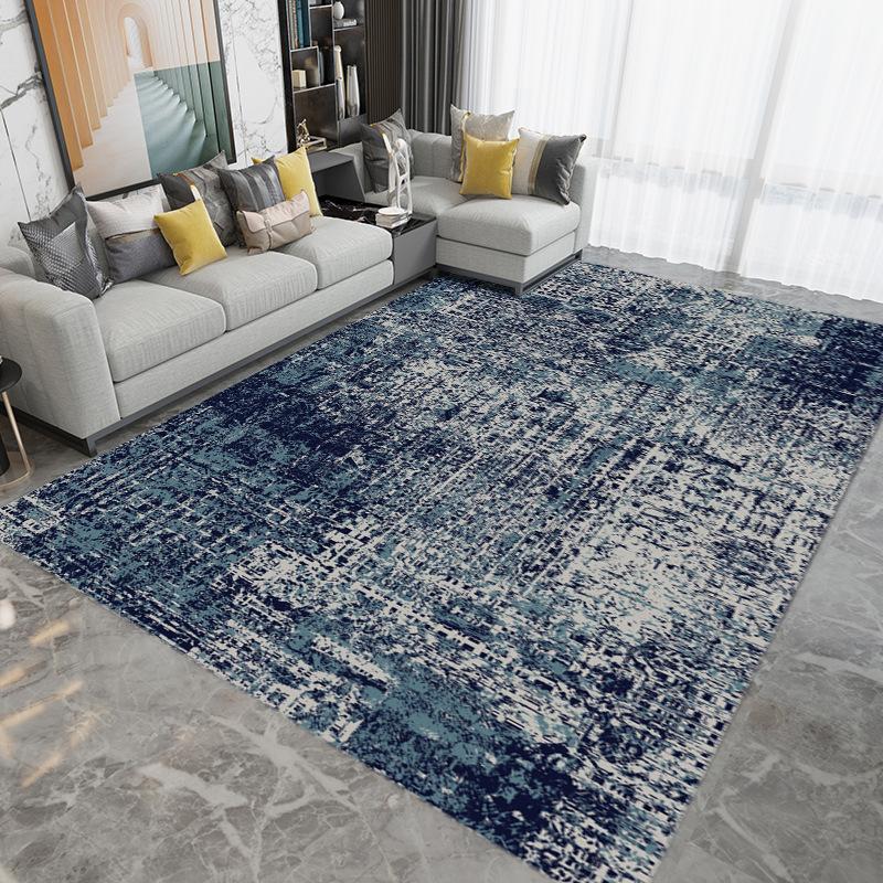 שטיח קו גיאומטרי בסגנון Ins לקישוט הבית, מחצלת מינימליסטית מודרנית לסלון, שטיח מונע החלקה לחדר שינה, מרפסת, חדר עבודה וכו'.