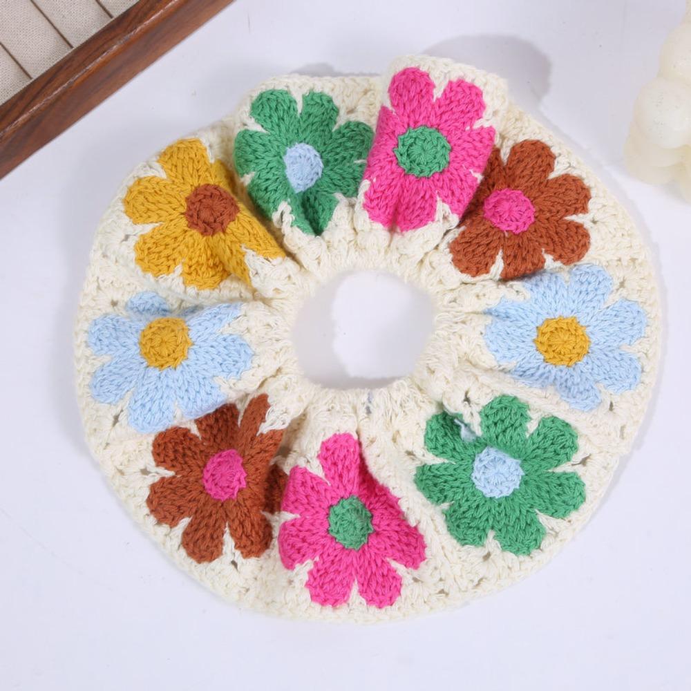 

Elastic Knitted Hair Rope Flores Sweet Hair Tie Elegant Ponytail Hair Band Ponytail Band Style 7