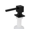 Sink Soap Dispenser Metal Square Pump Countertop Soap Dispenser with 350ml Refillable Bottle for Kitchen