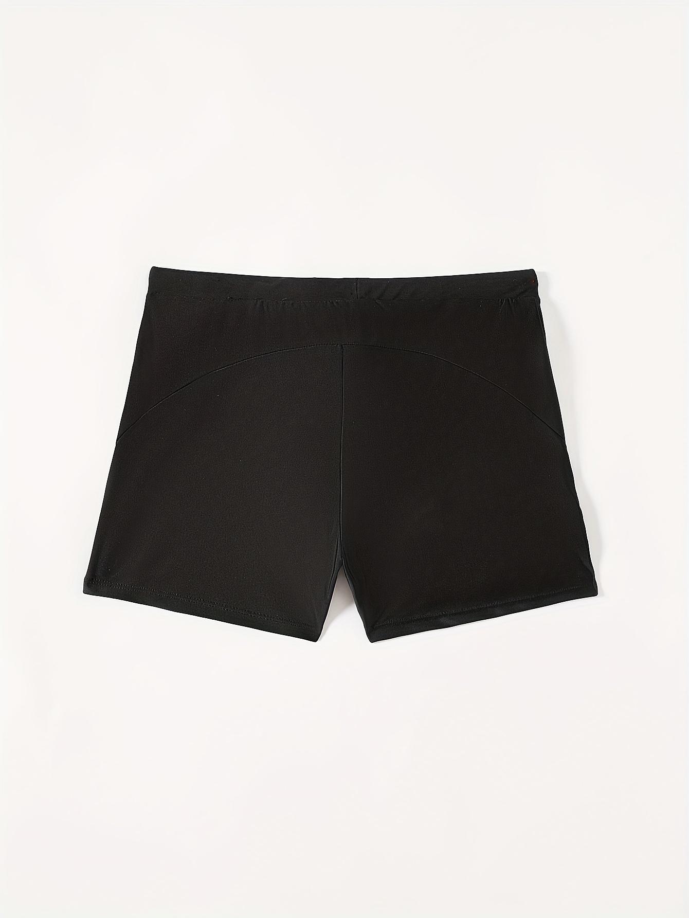 

Men S Quick-Dry Swim Trunks with Zippered Pockets,Made of Stretchy Nylon,Elastic Fibers,Solid Color,with Drawstring Waist S чёрный