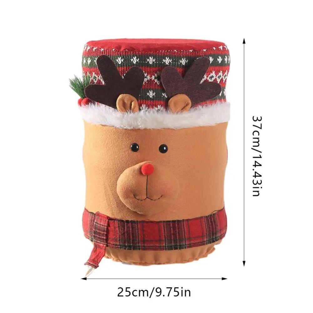 High Stretchy Water Dispenser Bucket Cover Cartoon Christmas Decoration Water Bottle Cap Dustproof Drinking Barrel Dust Cover