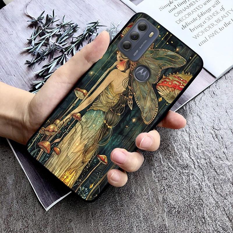 Trippy Mushroom Wizard Phone Case For Motorola G84 G22 G32 G34 G52 G10 G20 G30 G60 G60S G13 G50 G54 G62 G53 G72 G85 G24 Power