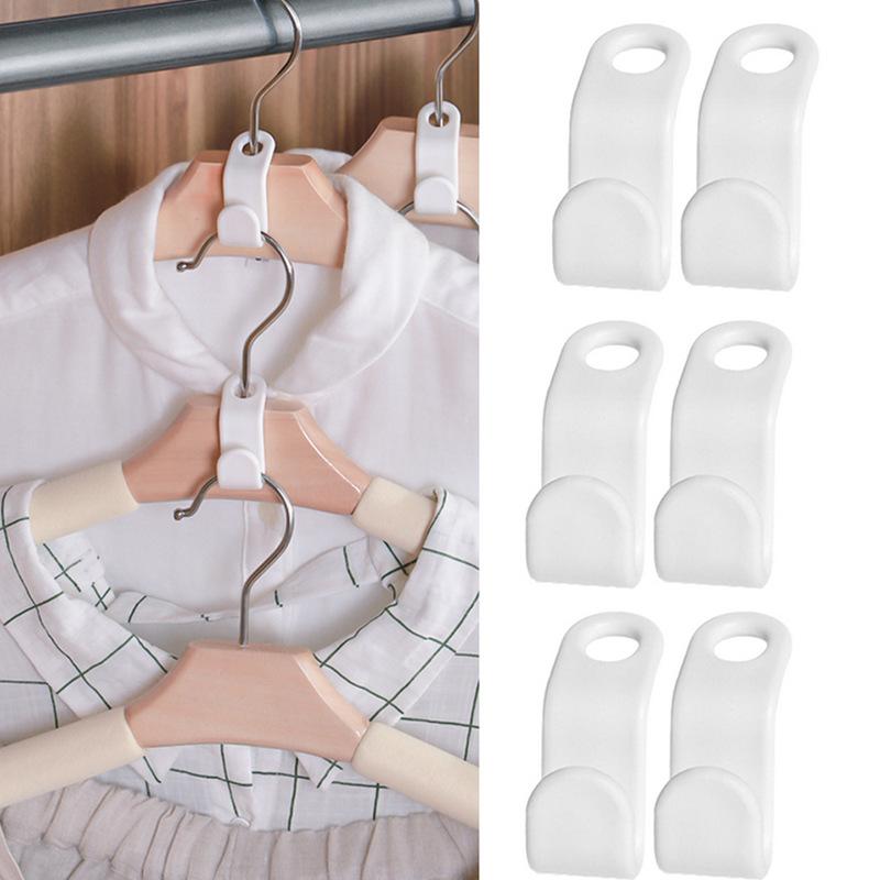 10pcs Hanger Hooks for Plastic Clips Clothes Space Saving Hangers for Clothes Closet Hangers Space Saver