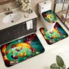 3Pcs Flannel Toilet Mat Set MTSJTrayman Bathroom Rug Bath Carpet Non Slip Home Decor