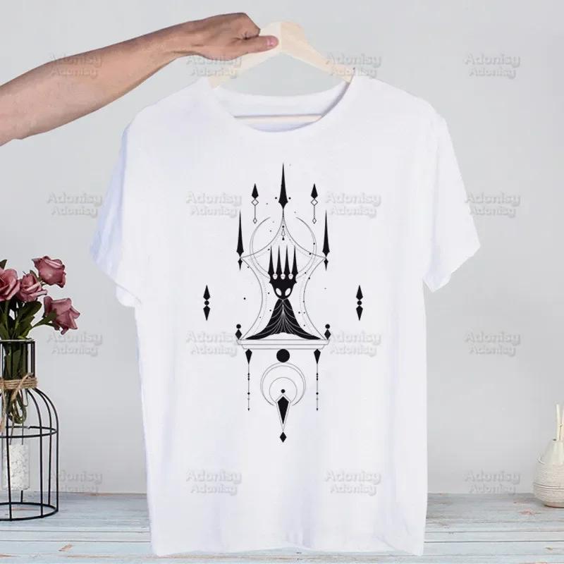 Hollow Knight Game Shirt Funny Vintage Crew Neck Men's Hollow Knight Anime T-Shirt Women Top Tee Streetwear