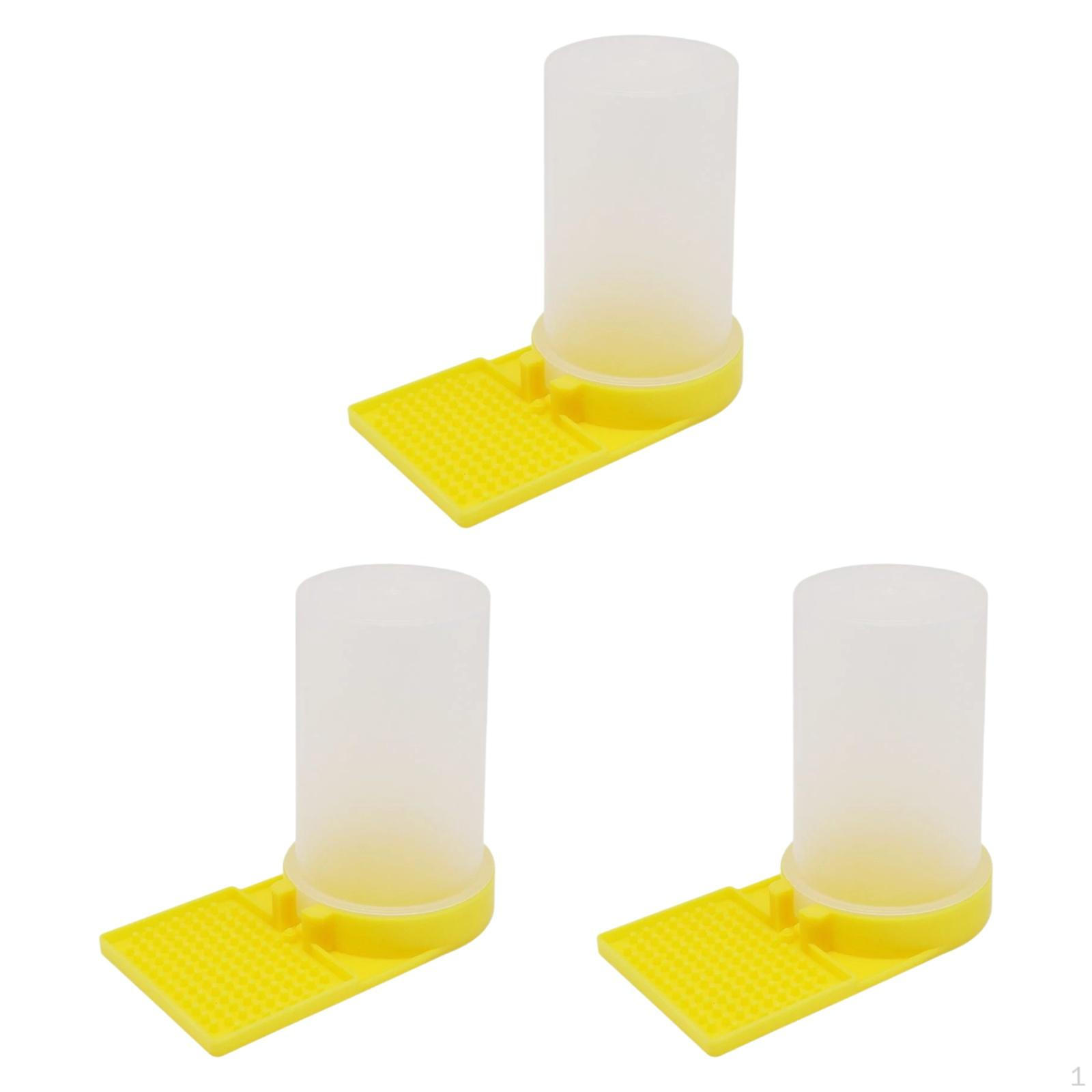 

3-Piece Bee Feeder, Beehive Drinking Frame Water Dispenser Made of PP with Large Capacity 3 Pieces
