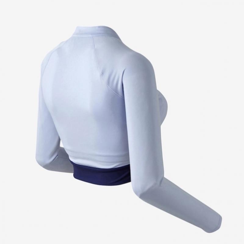 New Balance Half Club New Balance Women S Crop Half Zip Up raSh Guard Nbmdd3w