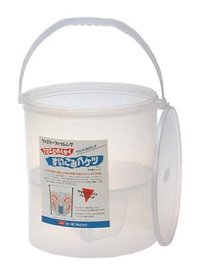 Daiichi Seiko Bait Bucket Suction Bucket with Lid Large 11021 White
