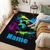 Personalized Name Monster Jam Night Living Room Non-Slip Area Rug Soft Carpet for Bedroom Kids Playroom Sofa Office Home Decor Doormat