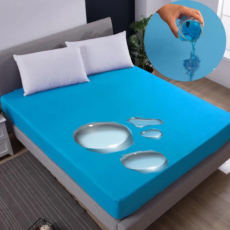 1 ks Nepremokavý poťah na posteľ Nepremokavá plachta na posteľ Nepremokavé plachty na posteľ Jednofarebný Nastaviteľný poťah na matrac s gumičkou Ochranný poťah na matrac
