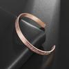 High Quality Titanium Steel Polished C Shape 6mm Open Bracelet Men's Fashion Punk Casual Cuff Bangles Couple Jewelry