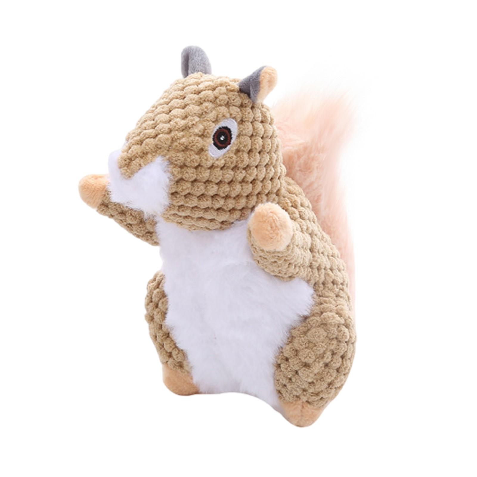 

Мягкие игрушки для собак с пищалкой, жевательные игрушки для домашних животных, плюшевые игрушки для собак, игрушки-белки, интерактивные игрушки, игрушки для щенков, прорезывающихся зубов One Size жёлтый