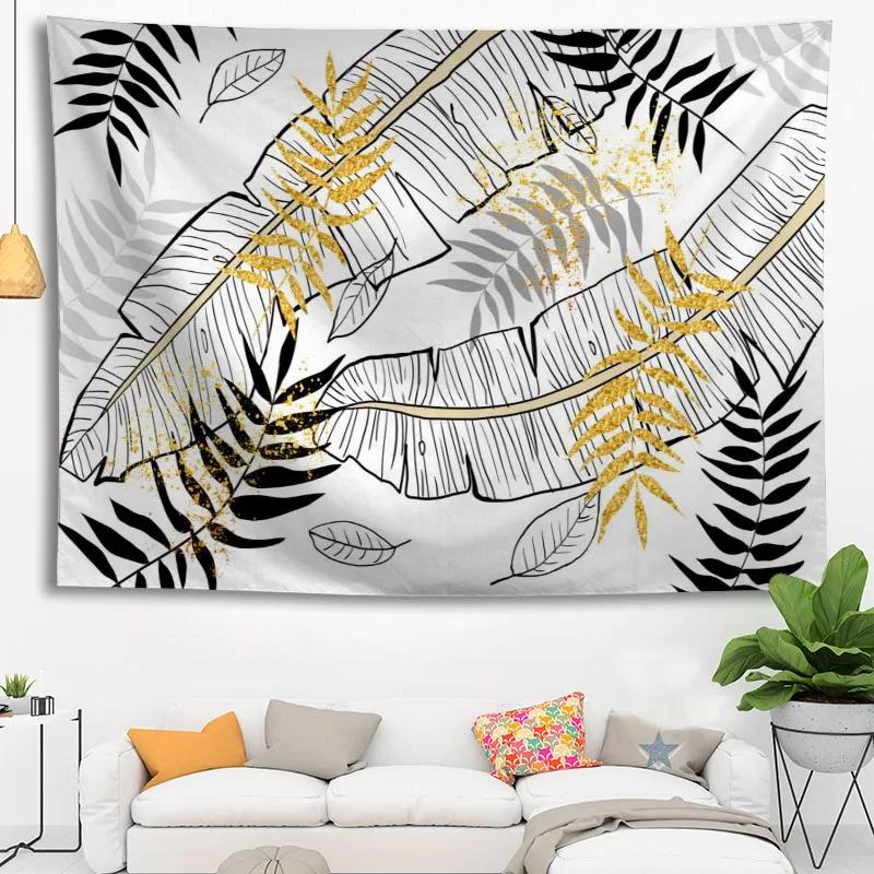 Custom High Quality Palm Leaf Hanging Tapestry Home Party Decoration Tapestries Photo Background Cloth Table Cloth Wall Tapes
