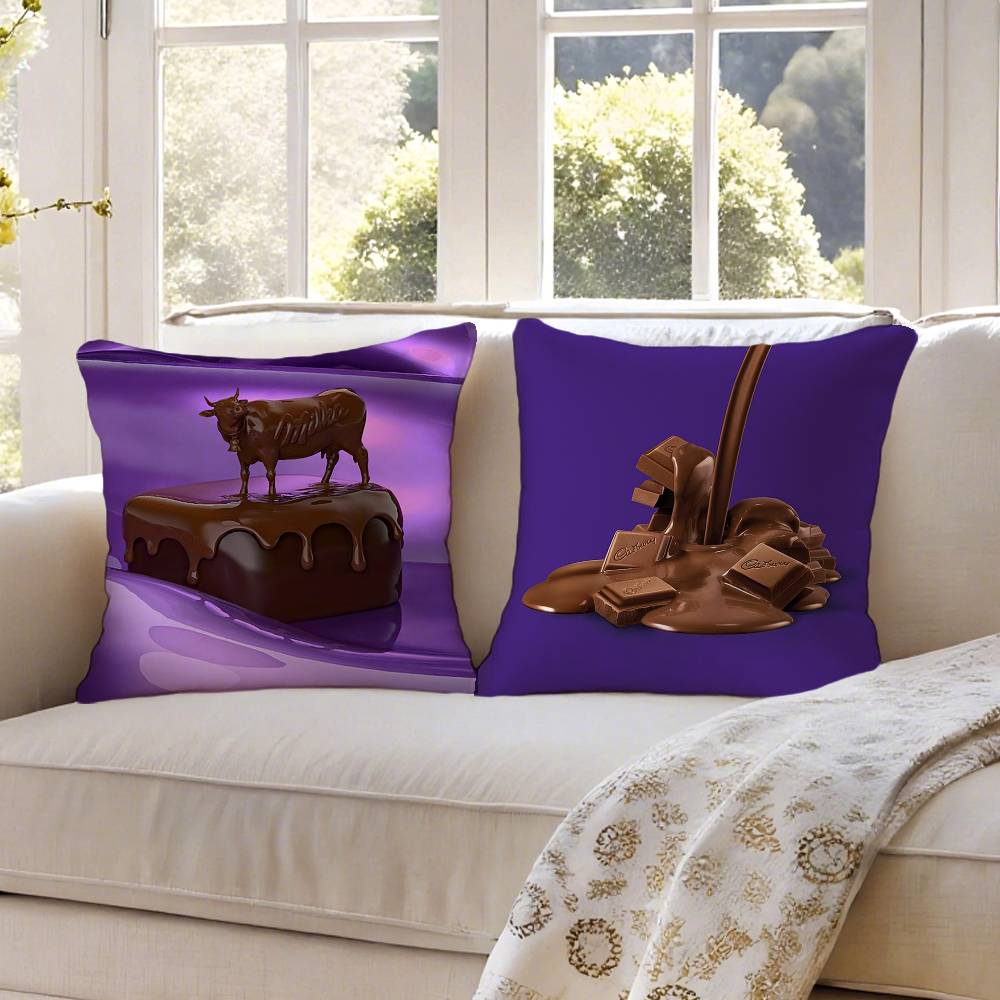 Funny Mi-olka Purple Pillow Case Anti-dustmite Invisible zipper Sofa Bed