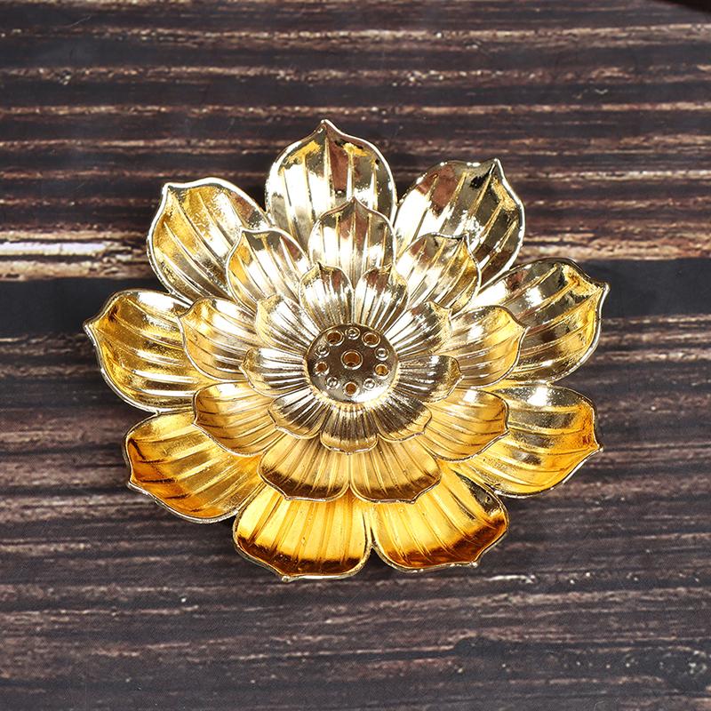 Alloy Incense Burner Stick Holder Plate Burner Plate Buddhism Coil Lotus Censer