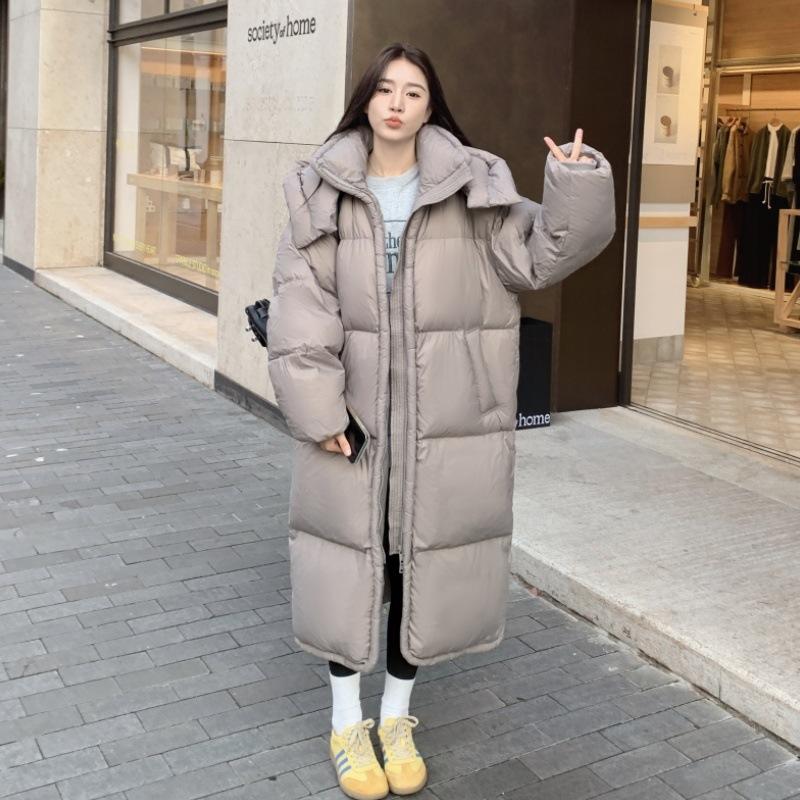 

Новая зимняя мягкая хлопковая куртка для девочек, длинное стеганое пальто оверсайз до колена. XL