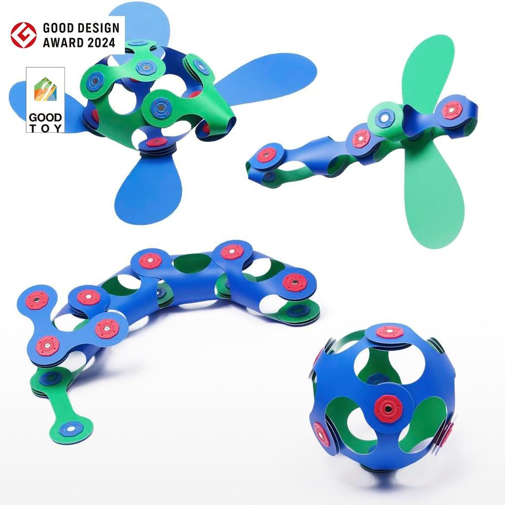 2024 Good Design Award Good Toy 2024 Winner Langs Japan Click Saw CLIXO Pack Green Magnet Educational Toy STEM Educational Assembly Toy Magnet Block