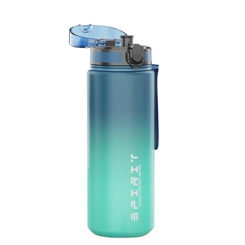 500/600/750/1000ML Sports Water Bottle Leak Proof Colorful Plastic Cup Drinking Outdoor Travel Portable Gym Fitness Jugs