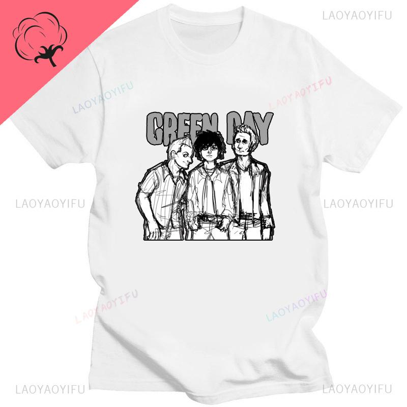 Green Day American Idiot Albuum Cover Tshirts Unisex Women Oversized Tshirts Novelty Funny Streetwear Summer Comfortable Tee
