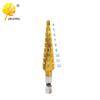 Titanium Plated Hex Shank 4-12mm Step Drill for Plastic and Wood (Chamfer Tool)
