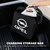 For Opel EV Car Charging Cable Storage Bag Waterproof Rechargeable Gun Organizer ADAM ASTRA J K CORSA E INSIGNIA MOKKA VIVA