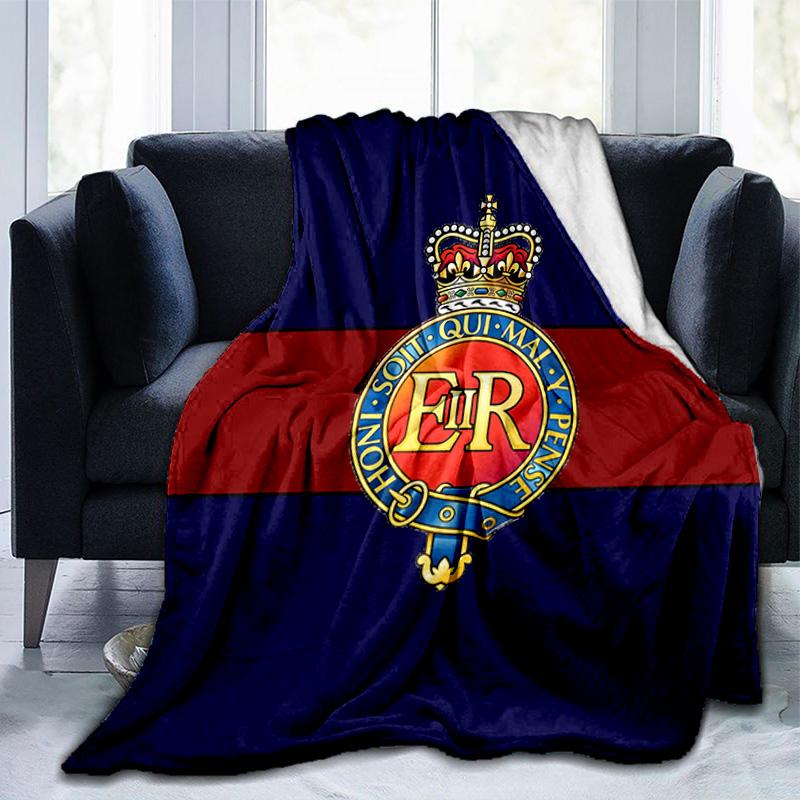 Königliche Pioniere Wappen Emblem Decke Geeignet für Sofas, Betten, Büros und Camping - Perfektes Geschenk für Halloween Weihnachten