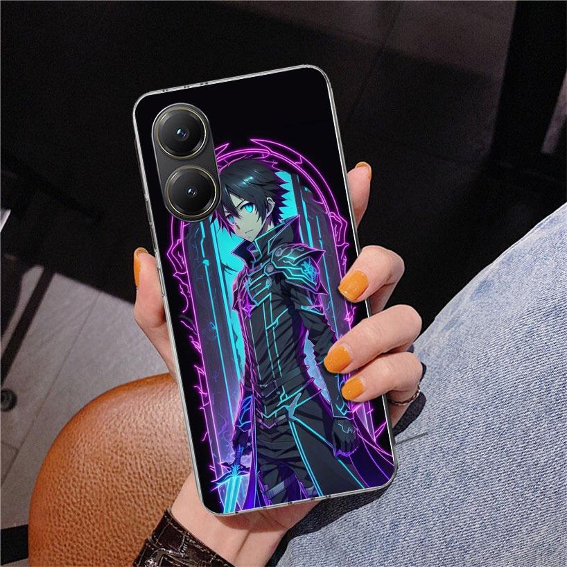 Sword Art Online Kirito Phone Case For Xiaomi Poco X7 X6 X5 Pro F7 Ultra Redmi 15C 15 13C 13 12C 12 10 10A 10C 9 9A 9C 9T Cover