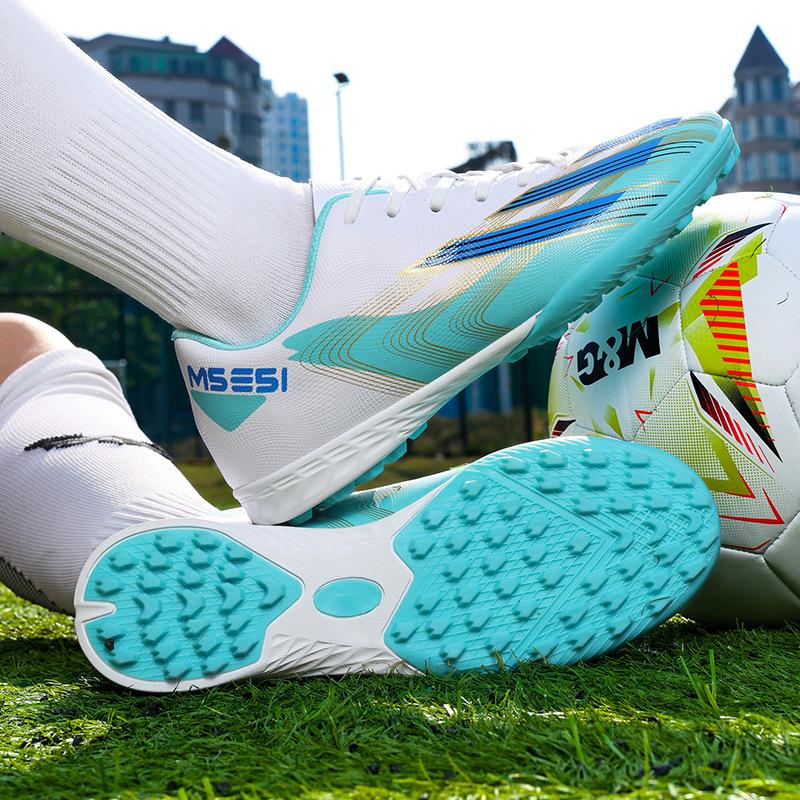 European Cup Football Shoes Boys and Girls Children TF Shredded Nails Spikes Youth Adult Sneakers