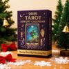 Tarot Adventskalender 2025 24 Tage Acryl Countdown Kalender mit Überraschungskarten Weihnachtsbaumschmuck für Feiertagsdekoration