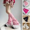 JK Lace Leg Warmers Y2k Knee High Girls Stockings Kawaii Lolita Boots Cover  Autumn/Winter