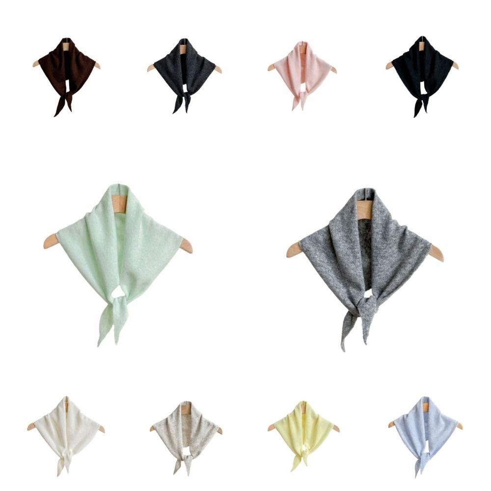 Striped Cross Scarves Wool Cross Neckerchief Sweet False Collar Women