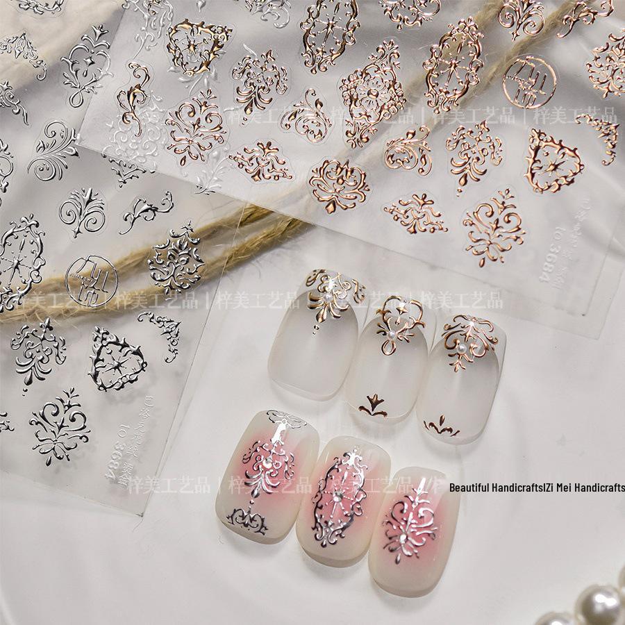 

3D Hand-Painted Bohemian Baroque Nail Stickers