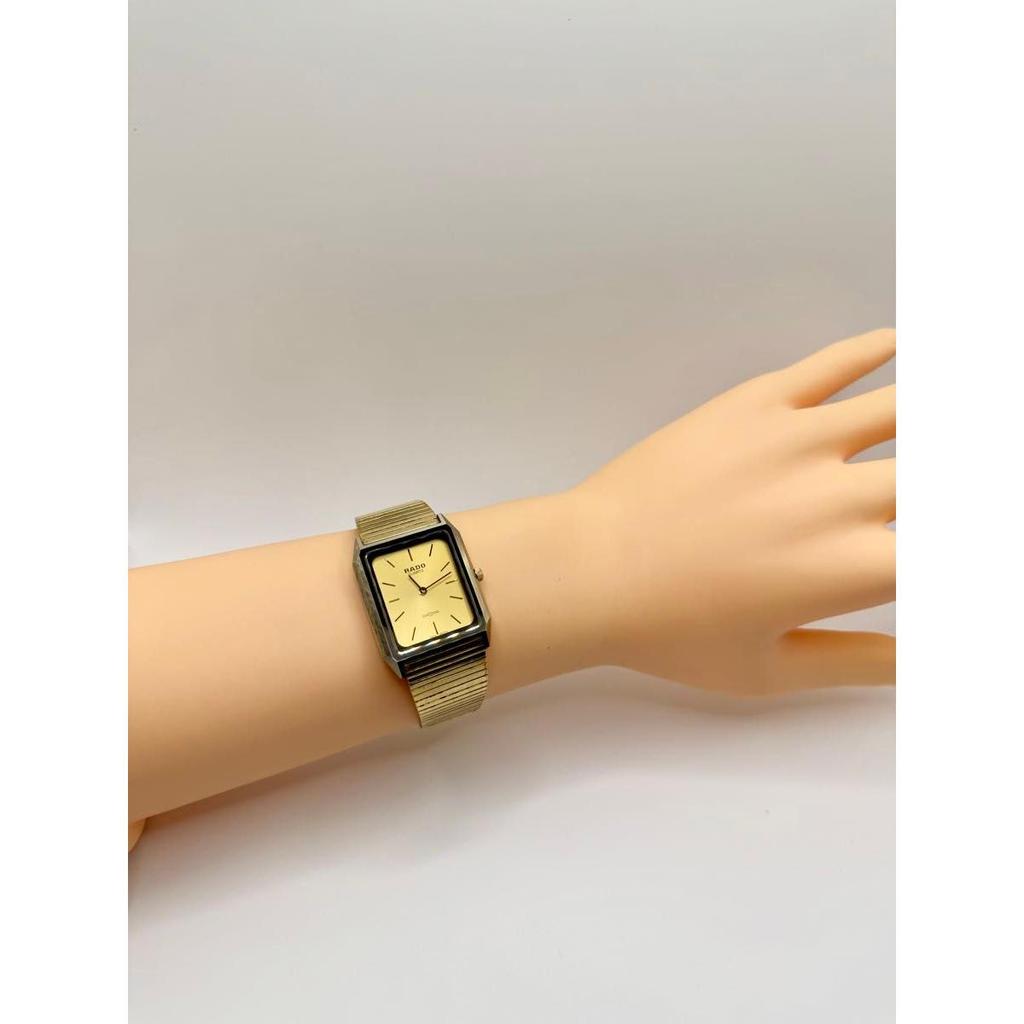 Used RADO QZ Rado Diamond Star 121.9521.3 Square Gold Dial