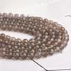 Premium Natural Grey Agate Round Beads for DIY Jewelry Accessories